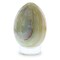 Two Tones Polished Marble Stone Egg with Plastic Stand 3 Inches